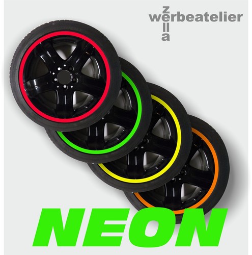 Neon felgenrandaufkleber - neon,