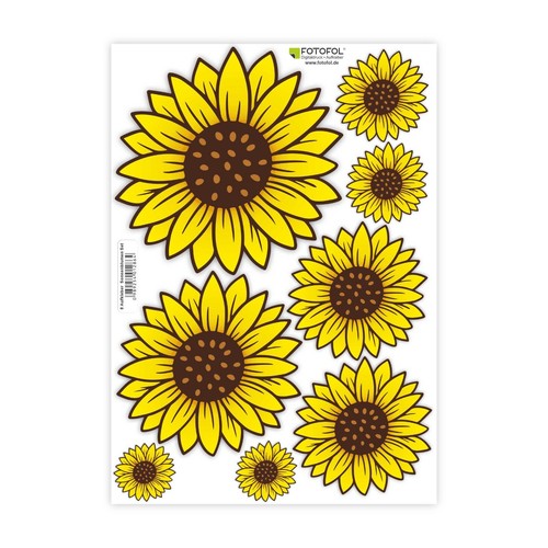 Sonnenblumen aufkleber set - sonnenblumen,