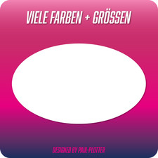 Aufkleber Startnummer oval