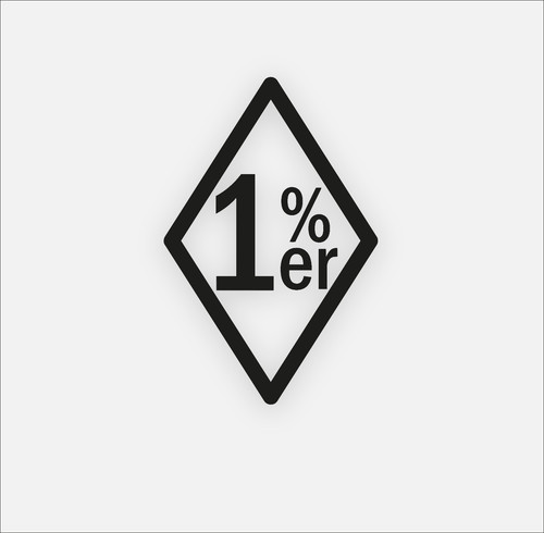 Auto aufkleber motorrad - 1%er,