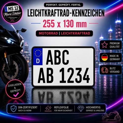 Kennzeichen 255 130 mm - kennzeichen,