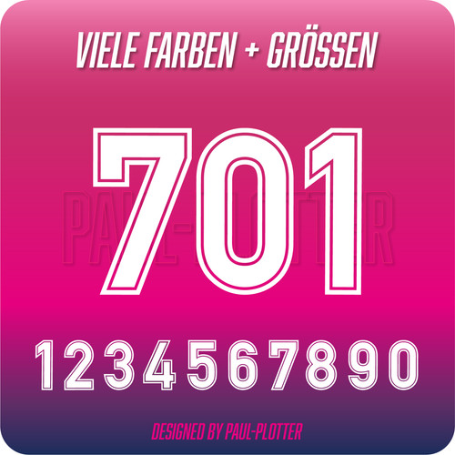 Zahlen aufkleber 15cm - zahlen, 4–15cm