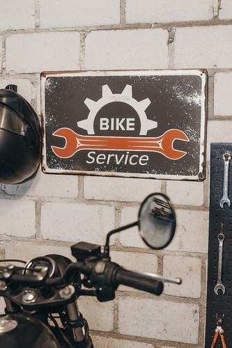 Blechschild bike service - blechschild,